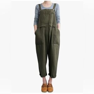 Women's Fashion Baggy Loose Linen Overalls